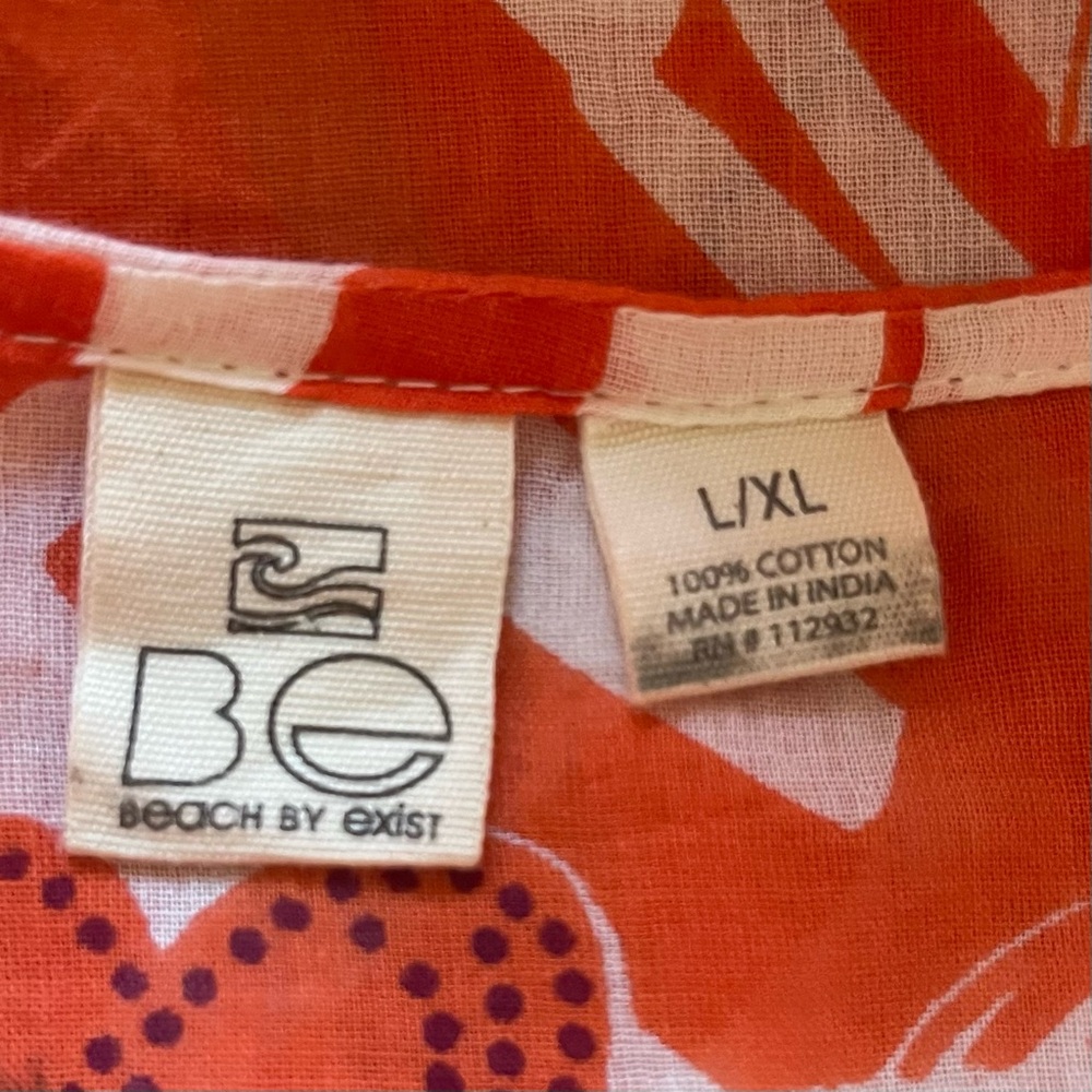 Beach By Exist Red and White Swim Coverup - Picture 5 of 5